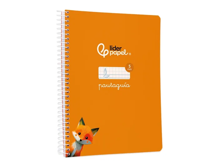 Liderpapel Cuaderno Espiral A5 Tapa Blanda 40 Hojas Cuadro Pautado 5mm Color Naranja