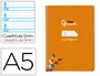 Liderpapel Cuaderno Espiral A5 Tapa Blanda 40 Hojas Cuadro Pautado 5mm Color Naranja