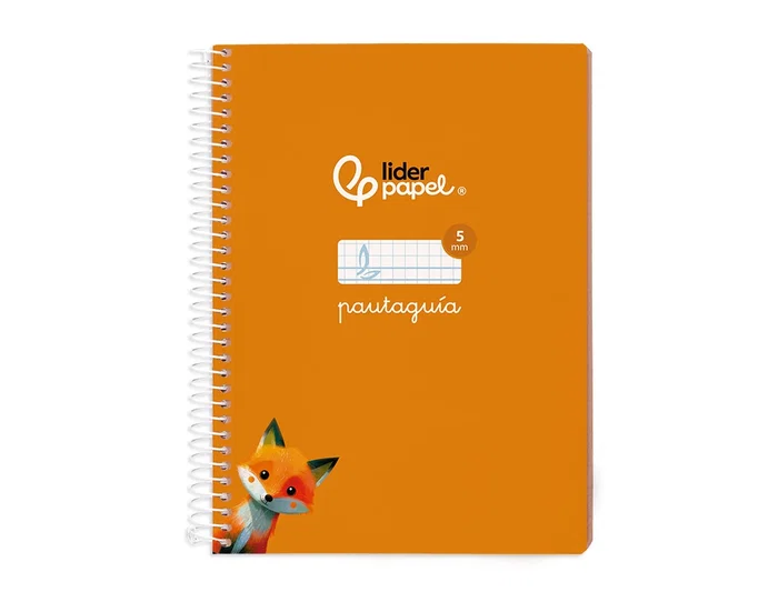 Liderpapel Cuaderno Espiral A5 Tapa Blanda 40 Hojas Cuadro Pautado 5mm Color Naranja