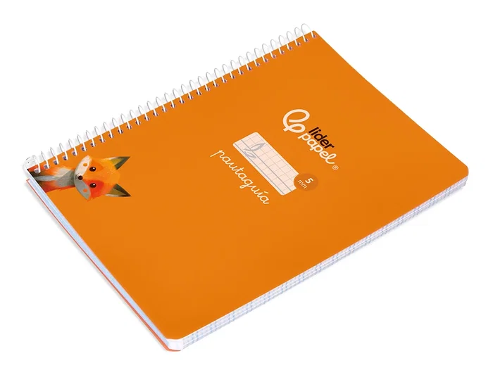 Liderpapel Cuaderno Espiral A5 Tapa Blanda 40 Hojas Cuadro Pautado 5mm Color Naranja