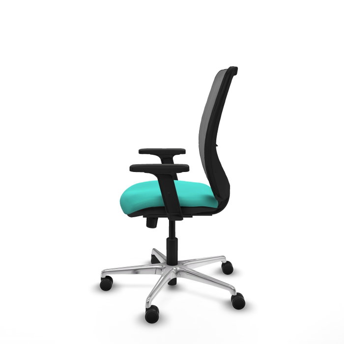 PIQUERAS Y CRESPO Silla de oficina Zulema Turquesa y Gris