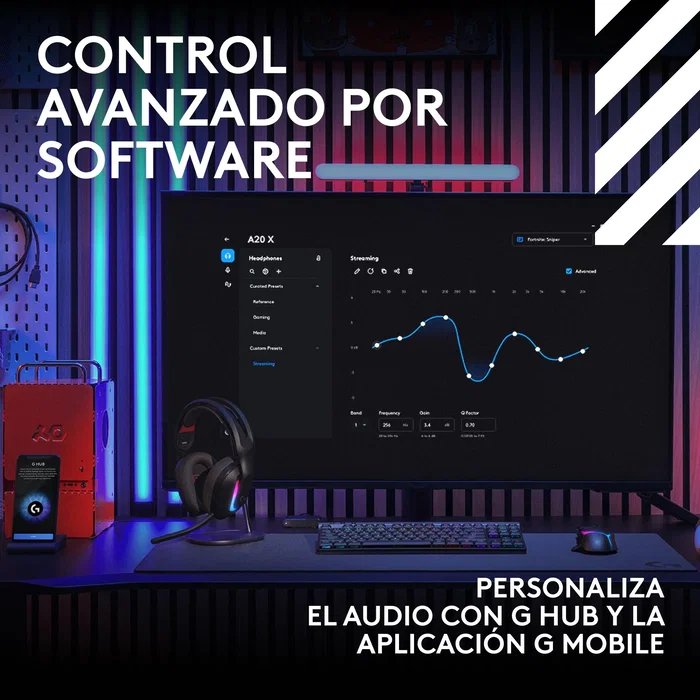 Logitech G Astro A20 X Auriculares Inalámbricos para Gaming Negro