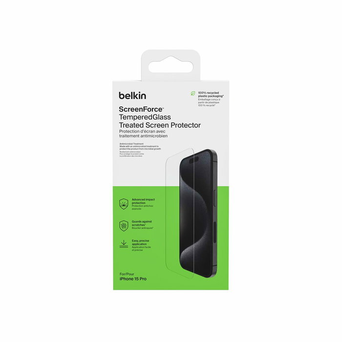 Belkin ScreenForce Protector de pantalla OVA137ZZ para iPhone 15 Pro