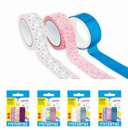 MITAMA Set de 3 Cintas Adhesivas Decoradas 15mm x 2m Surtidos