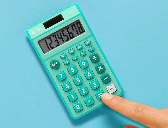 Liderpapel xf13 Calculadora de Bolsillo 8 Dígitos Solar y Pila 115x65x8 mm Color Verde