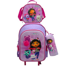 CYP BRANDS Set Trolley + portatodo + bolsa portameriendas La Casa de Muñecas de Gabby