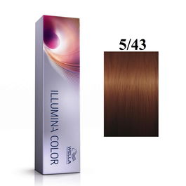 Illumina Color, Tinte permanente para el cabello, 5/43 Light Chestnut Golden Red, 60 ml