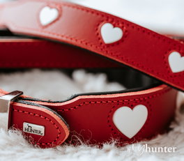 Hunter Collar Love M Cuello 41-49 cm Ancho 3.9 cm Rojo-Negro