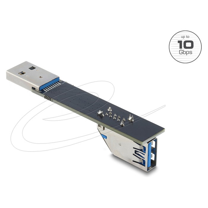 DeLOCK 67422 Adaptador USB Tipo-A Hembra a Macho de 10 Gbps con Conector Angular DeLOCK 67422 Adaptador USB Tipo-A Hembra a Macho de 10 Gbps con Conector Angular