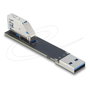 DeLOCK Adaptador USB 10 Gbps 67422, Conector Tipo-A Hembra a Tipo-A Macho Angular 90 Grados, Negro, Plug and Play