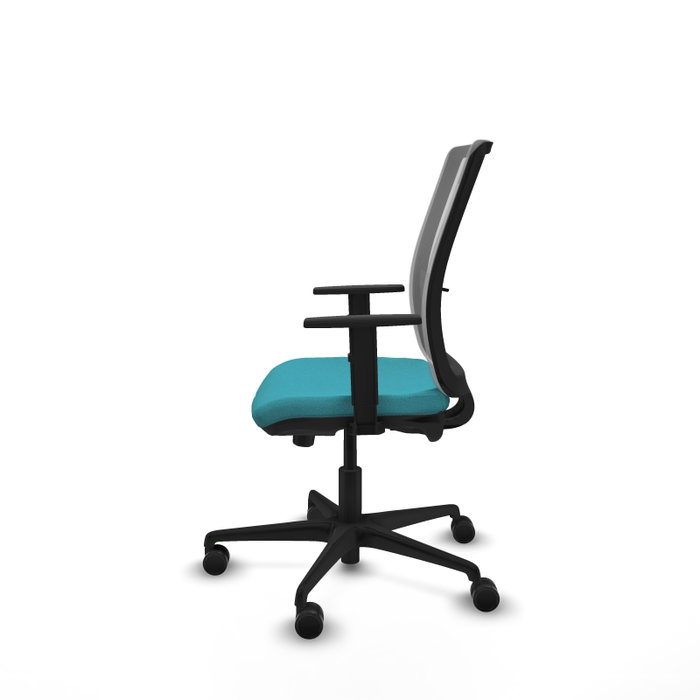 PIQUERAS Y CRESPO Silla de oficina Haches con mecanismo Sincro/Traslack Turquesa y Gris
