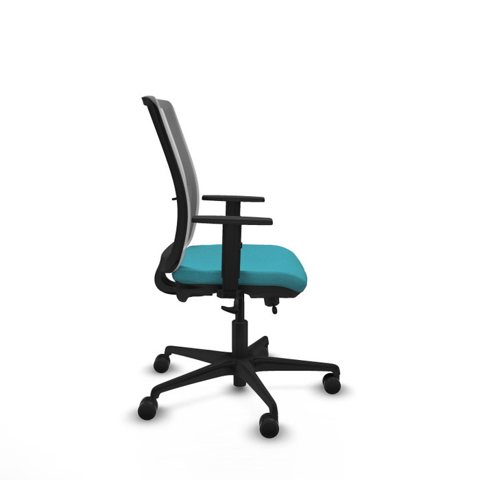 PIQUERAS Y CRESPO Silla de oficina Haches con mecanismo Sincro/Traslack Turquesa y Gris
