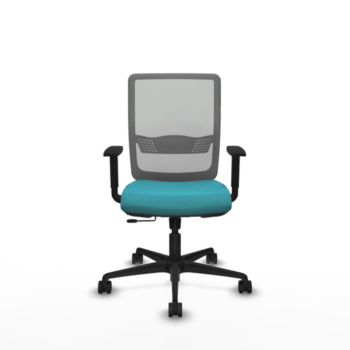 PIQUERAS Y CRESPO Silla de oficina Haches con mecanismo Sincro/Traslack Turquesa y Gris