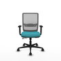 PIQUERAS Y CRESPO Silla de oficina Haches con mecanismo Sincro/Traslack Turquesa y Gris