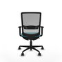 PIQUERAS Y CRESPO Silla de oficina Haches con mecanismo Sincro/Traslack Turquesa y Gris
