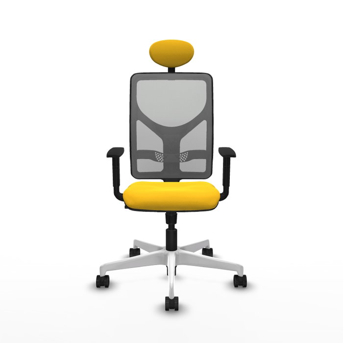 PIQUERAS Y CRESPO Silla de oficina Motilla con mecanismo Sincro, Amarillo y Gris PIQUERAS Y CRESPO Silla de oficina Motilla con mecanismo Sincro, Amarillo y Gris