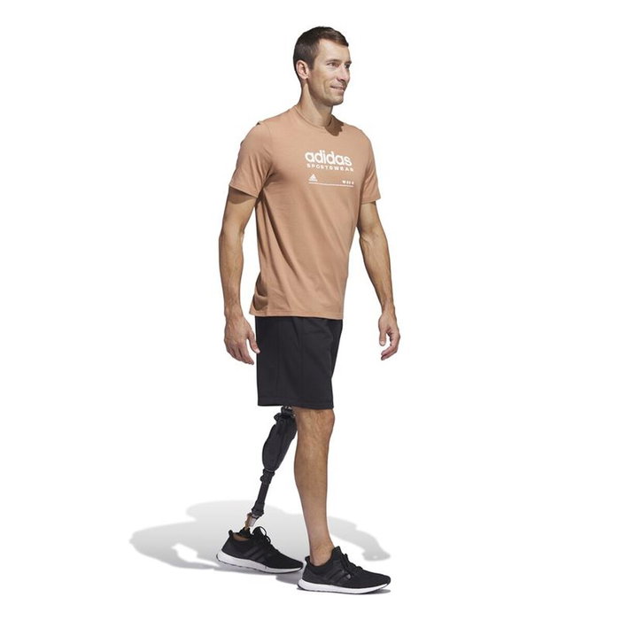 Camiseta de Manga Corta Hombre Adidas Lounge Marrón claro 46