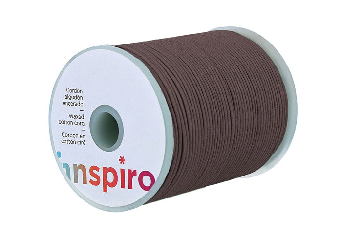 Innspiro Cordón de Algodón Encerado Marrón Medio 1,5mm 100m Innspiro Cordón de Algodón Encerado Marrón Medio 1,5mm 100m