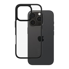 PanzerGlass CARE Urban Combat Funda iPhone 16 Pro Transparente Marco Negro Resistente Golpes