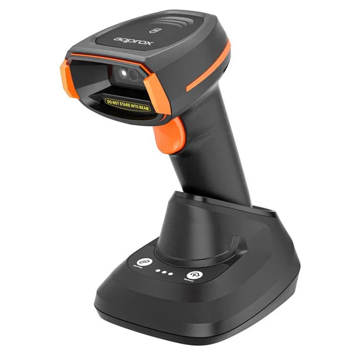Approx appLS24WSBS Lector de códigos de barras portátil 1D/2D Inalámbrico Bluetooth/RF, escanea QR, OCR de documentos, Negro y Naranja Approx appLS24WSBS Lector de códigos de barras portátil 1D/2D Inalámbrico Bluetooth/RF, escanea QR, OCR de documentos, Negro y Naranja