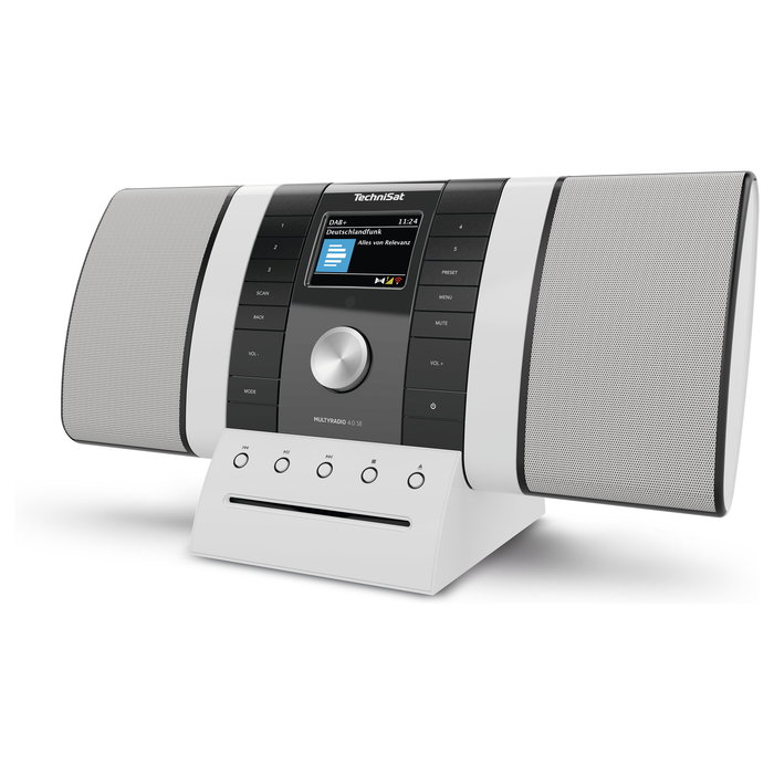 TechniSat MULTYRADIO 4.0 SE Radio Internet con DAB+ y FM, Bluetooth, Wi-Fi, Pantalla TFT 3.2", Compatible con Spotify, Color Negro/Blanco