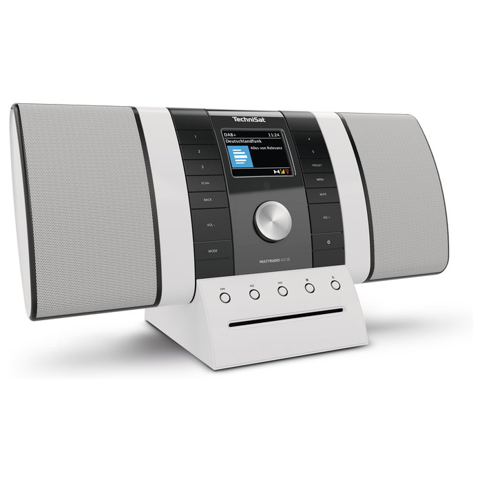 TechniSat MULTYRADIO 4.0 SE Radio Internet con DAB+ y FM, Bluetooth, Wi-Fi, Pantalla TFT 3.2", Compatible con Spotify, Color Negro/Blanco