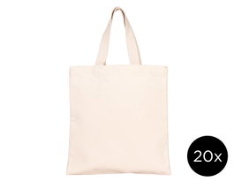 Innspiro Bolsa de Algodón Plana 27x29 cm, Pack de 20 Unidades