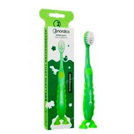 NORDICS ORAL CARE Cepillo Dental Niños 6.900 Dinosaurio Verde Ultra Suave Mango Antideslizante para +2 Años