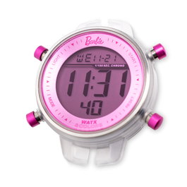 Watxandco RWA1153 Reloj Digital para Mujer Rosa y Transparente