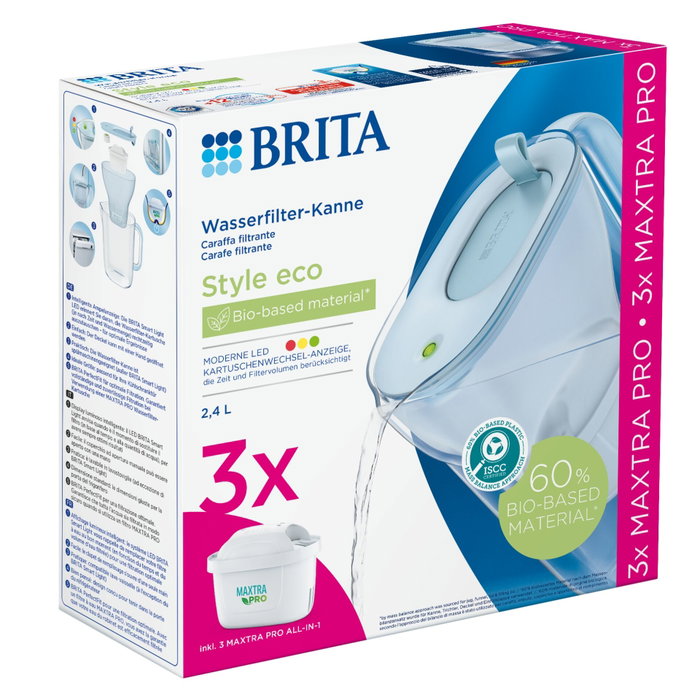 Brita Style eco azul glaciar con 3 MAXTRA PRO All-in-1