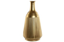 DKD Home Decor Jarrón de Metal Dorado 29x29x57,5 cm