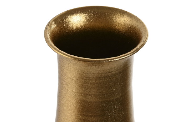 DKD Home Decor Jarrón de Metal Dorado 29x29x57,5 cm