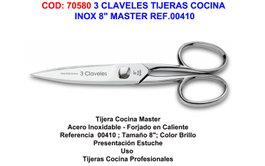 Master Tijeras de Cocina Inox 8 pulg. Ref. 00410