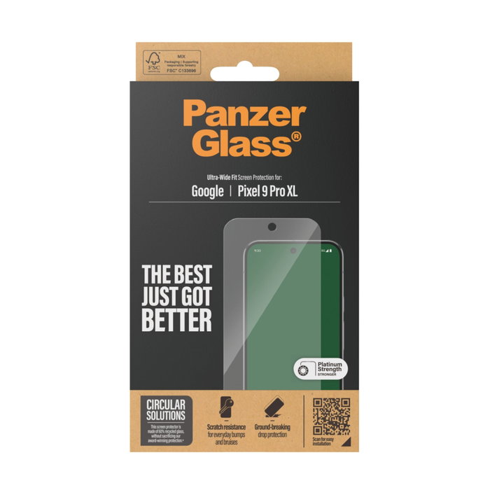 PanzerGlass Protector de pantalla Google Pixel 9 Pro XL Ultra-Wide Fit