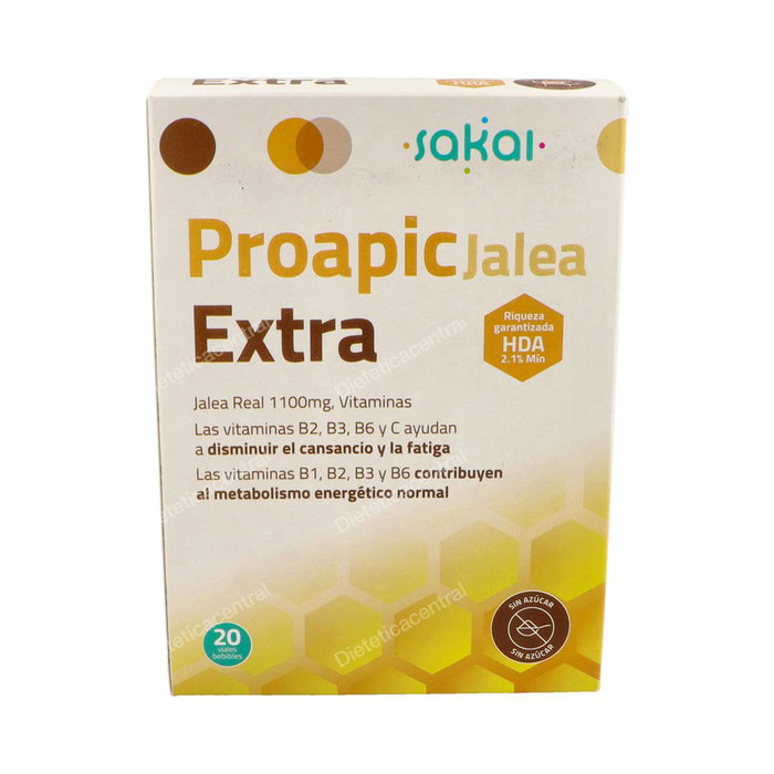 SAKAI Proapic Jalea Real Extra - 20 Ampollas - Suplemento Natural de Jalea Real SAKAI Proapic Jalea Real Extra - 20 Ampollas - Suplemento Natural de Jalea Real