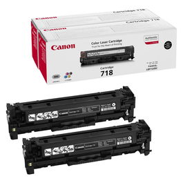 Canon Toner 718 / 2662B005 Negro, Paquete Doble