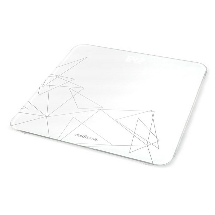 MEDISANA Báscula de Baño, Cristal - Control de Peso Corporal y Composición, Pantalla LCD, Precisión 100 g, Máximo 180 kg, 4 Sensores