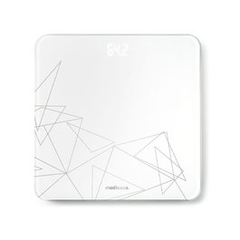 MEDISANA Báscula de Baño, Cristal - Control de Peso Corporal y Composición, Pantalla LCD, Precisión 100 g, Máximo 180 kg, 4 Sensores