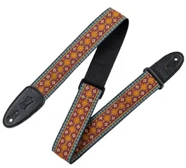 Levy's Correa Hootenanny Series 2" - Correa de Guitarra con Patrón Azteca Rojo