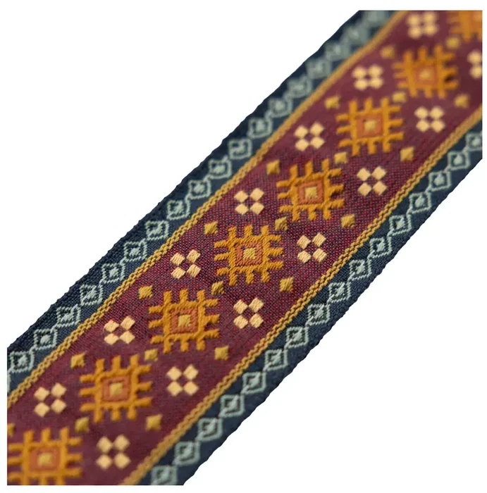 Levy's Correa Hootenanny Series 2" - Correa de Guitarra con Patrón Azteca Rojo Levy's Correa Hootenanny Series 2" - Correa de Guitarra con Patrón Azteca Rojo