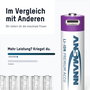 Ansmann 4x AA Lithium Akku Mignon 1800mAh + Cable