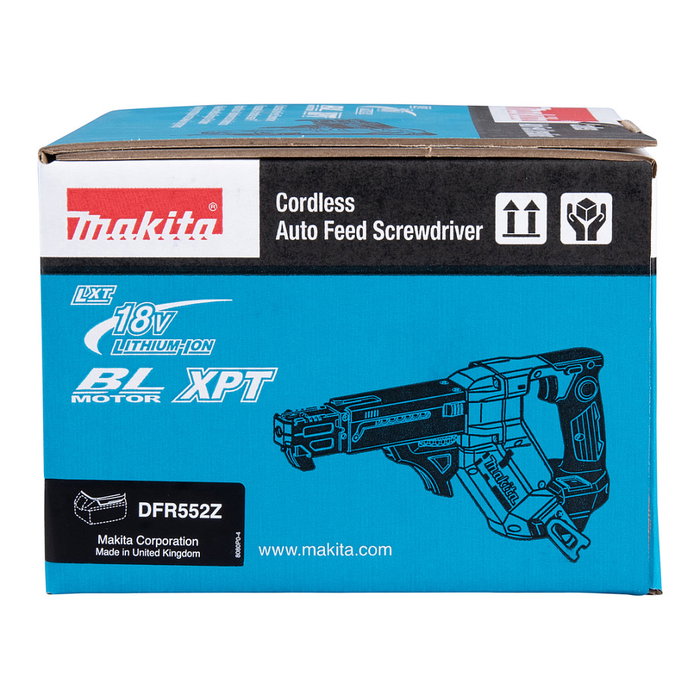 Makita DFR552Z Atornillador a Batería Pistola 18V Sin Escobillas Negro/Azul 4500 RPM