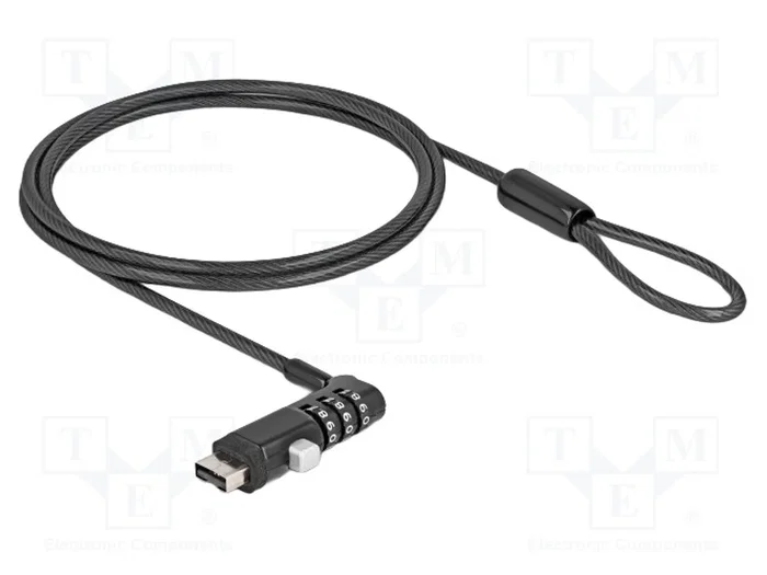 Navilock Cable de Seguridad para Notebook con Puerto USB Tipo-A y Candado de Combinación. (Zahlenschloss) lifesafe/USB Typ-A Buchse