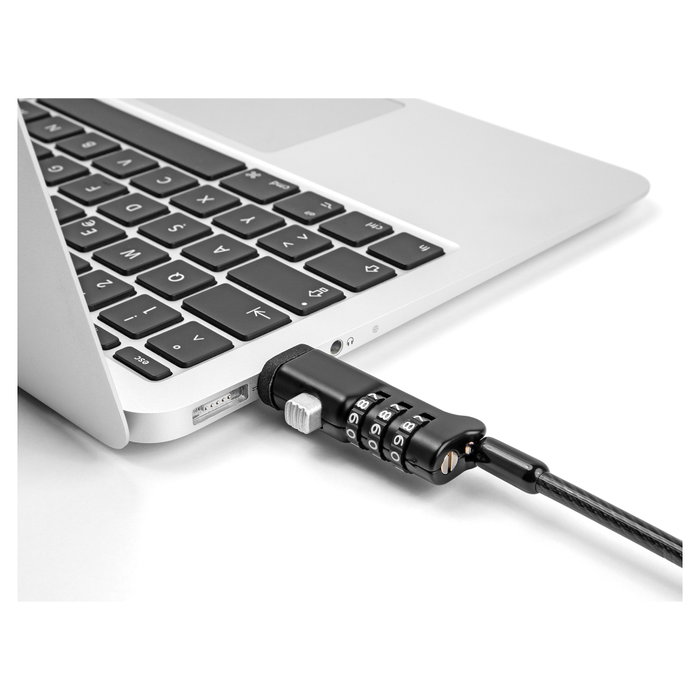 Navilock Cable de Seguridad para Notebook con Puerto USB Tipo-A y Candado de Combinación. (Zahlenschloss) lifesafe/USB Typ-A Buchse