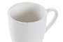 DKD Home Decor Set de 4 Tazas de Gres y Rubberwood Lianfeng 21 Blanco y Natural