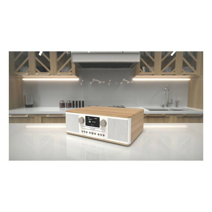 PURE Classic C-D6 Digitalradio Blanco/Roble PURE Classic C-D6 Digitalradio Blanco/Roble
