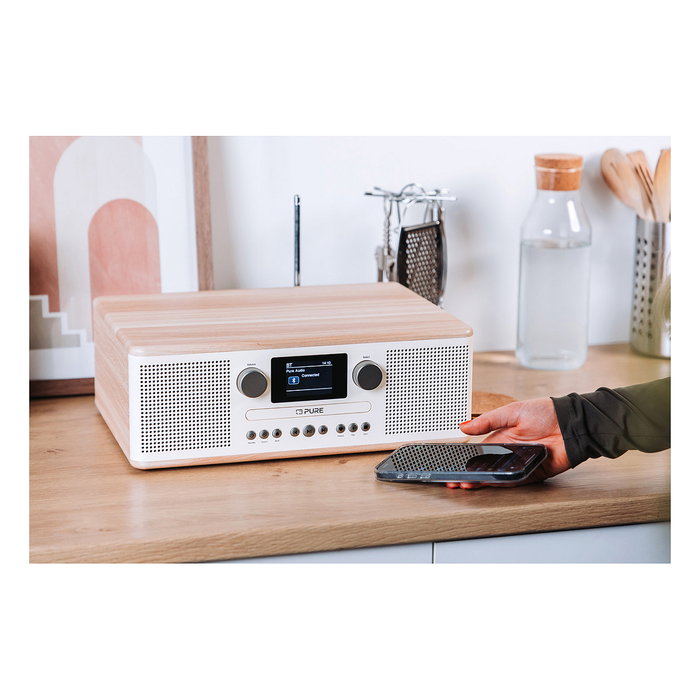 PURE Classic C-D6 Digitalradio Blanco/Roble PURE Classic C-D6 Digitalradio Blanco/Roble