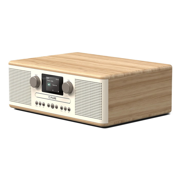 PURE Classic C-D6 Digitalradio Blanco/Roble PURE Classic C-D6 Digitalradio Blanco/Roble