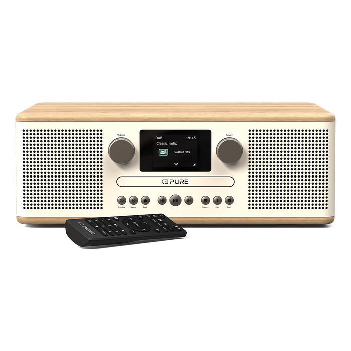 PURE Classic C-D6 Digitalradio Blanco/Roble PURE Classic C-D6 Digitalradio Blanco/Roble