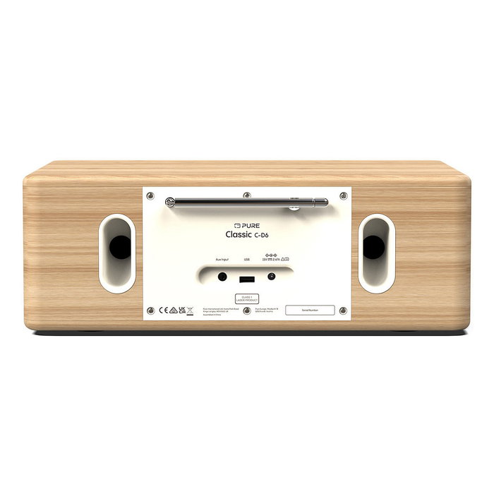 PURE Classic C-D6 Digitalradio Blanco/Roble PURE Classic C-D6 Digitalradio Blanco/Roble